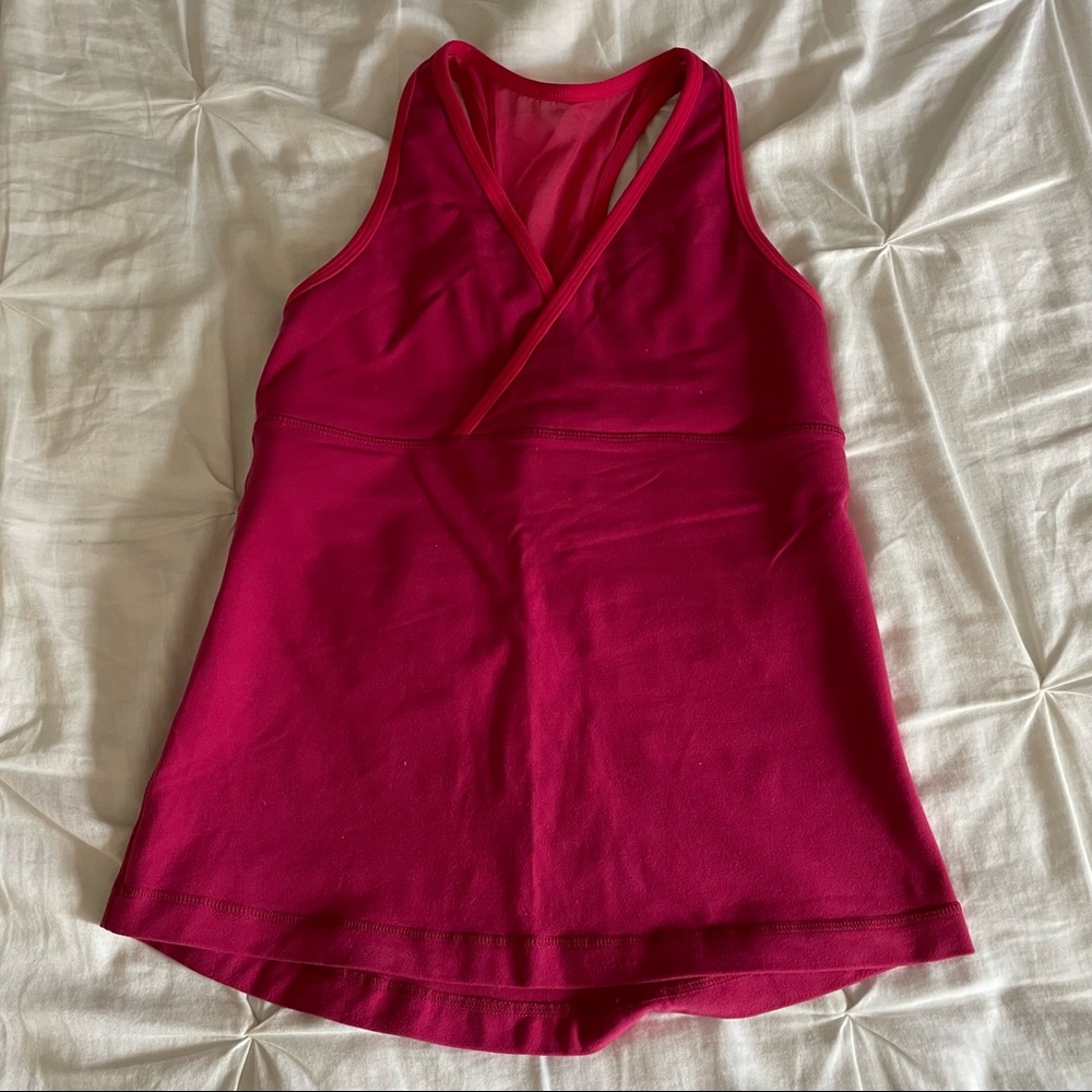 Pink Lululemon Cross Tank